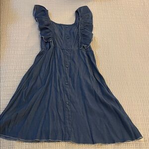 Blue Ruffled Kids Dress